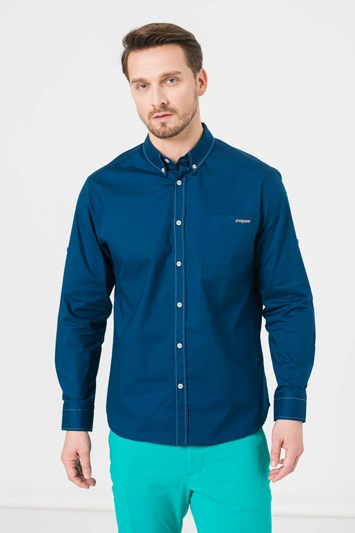 CAMASA CASUAL BARBATI LIGHT NAVY S Pegas