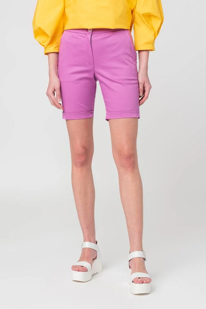PANTALONI SCURT CASUAL FEMEI LILA L Pegas