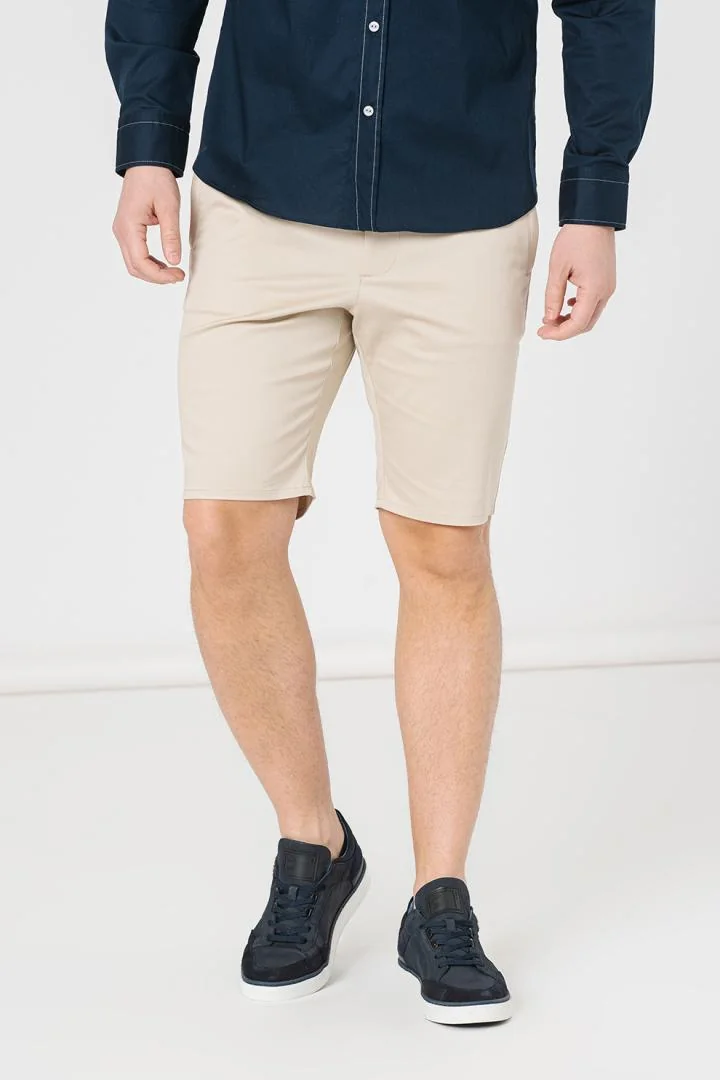 PANTALONI SCURT CASUAL BARBATI BEIGE S Pegas