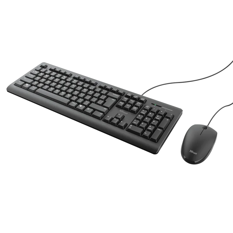 Kit tastatura + mouse Trust Primo, wired, negru