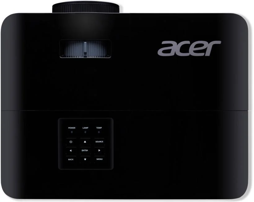 Proiector Acer X1228i, DLP 3D ready, XGA 1024* 768, up to WUXGA 1920* 1200, 4800 lumeni, 4:3/ 16:9, 20.000:1, zoom 1.1, dimensiune maxima imagine 300", distanta maxima de proiectie 11.8 m, boxa 3W, lampa 6.000 ore/ 15.000 ore extreme eco, 27-35 dB,
