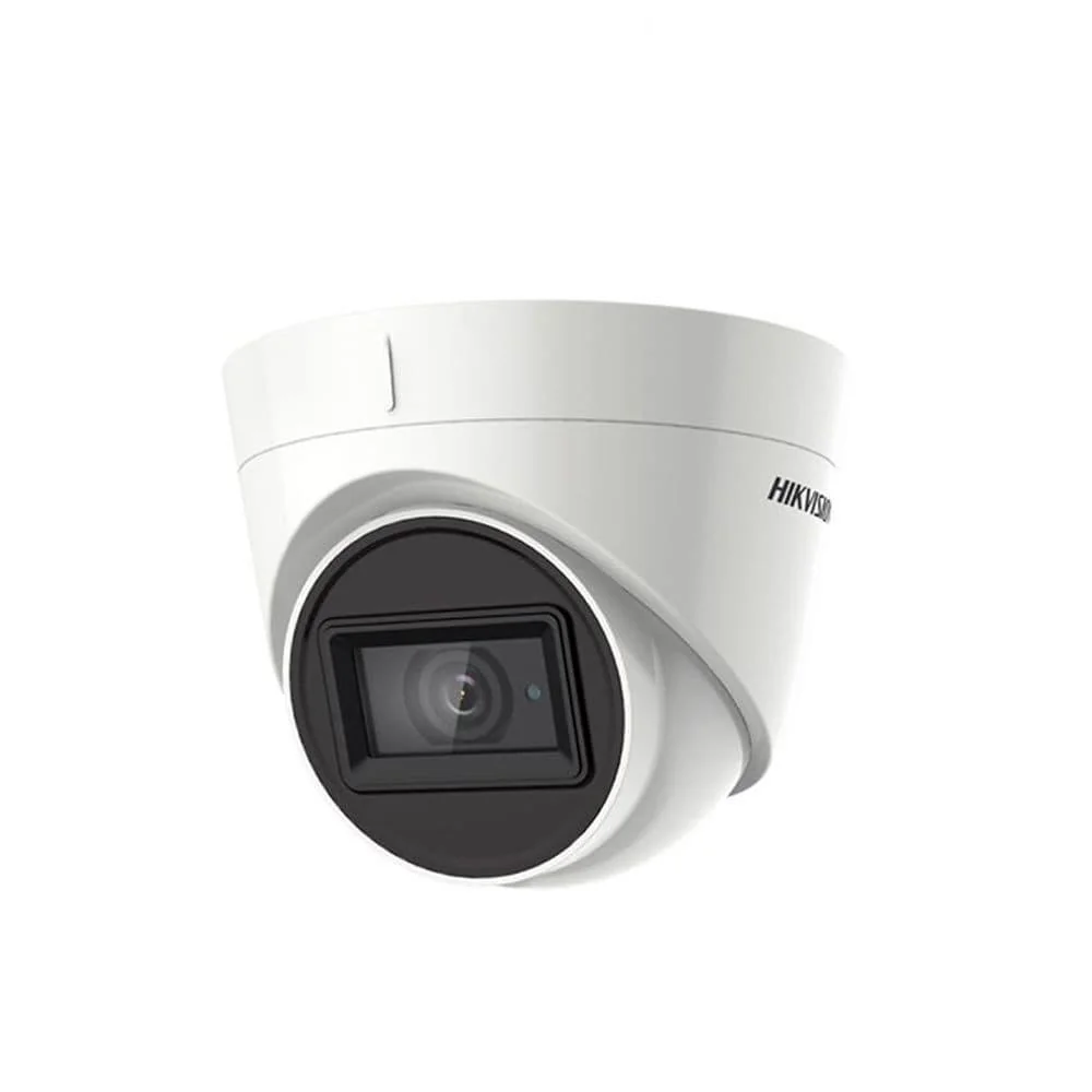 Camera supraveghere Hikvision Turbo HD turret DS-2CE78D0T-IT3FS(2.8mm), 2 MP, microfon audio incorporat, senzor: 2 MP CMOS, rezolutie: 1920 × 1080@30fps, iluminare: 0.01 Lux@(F1.2, AGC ON), 0 Lux cu IR, lentila: 2.8mm, distanta IR: 40m, Smart IR, Digital