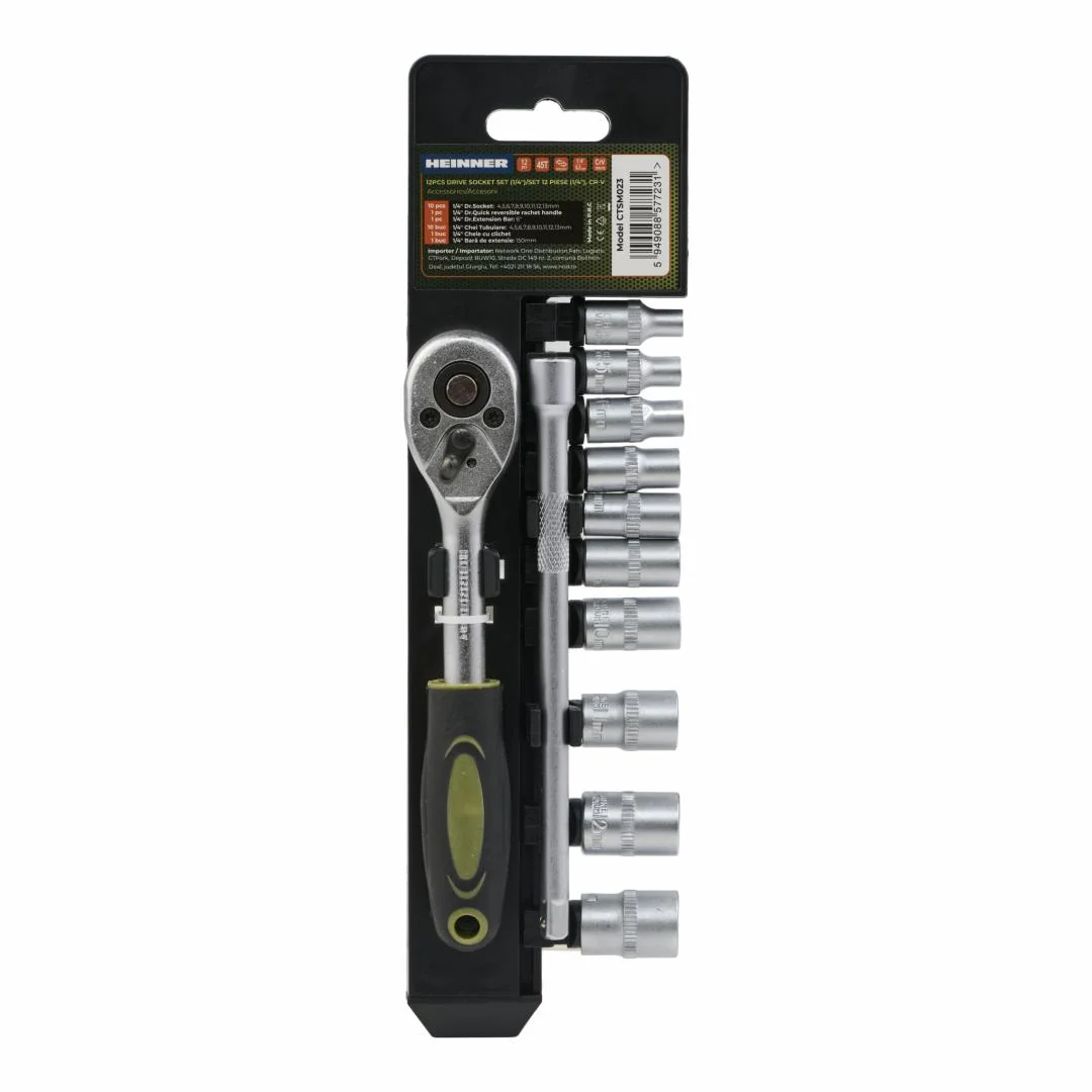 SET 12 PIESE 1/4"+ext. CR-V Heinner