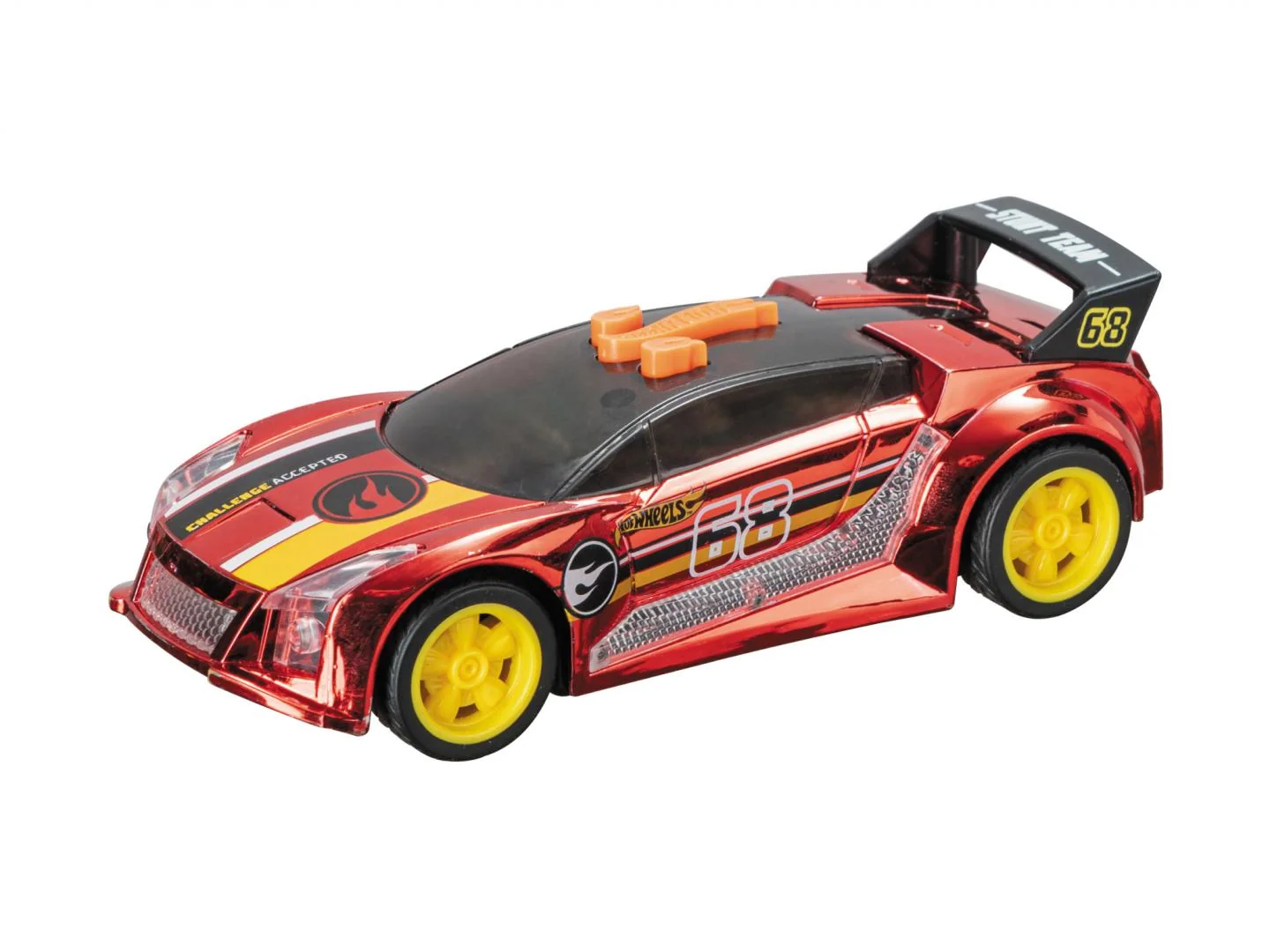 MASINA CU LUMINI SI SUNETE, QUICK N'SIK ROSU, HOT WHEELS Mondo