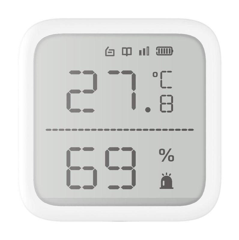 Detector de temperatura si umiditate wireless Hikvision DS-PDTPH-E-WE, seria AXPRO, design modular pentru diferite aplicatii,