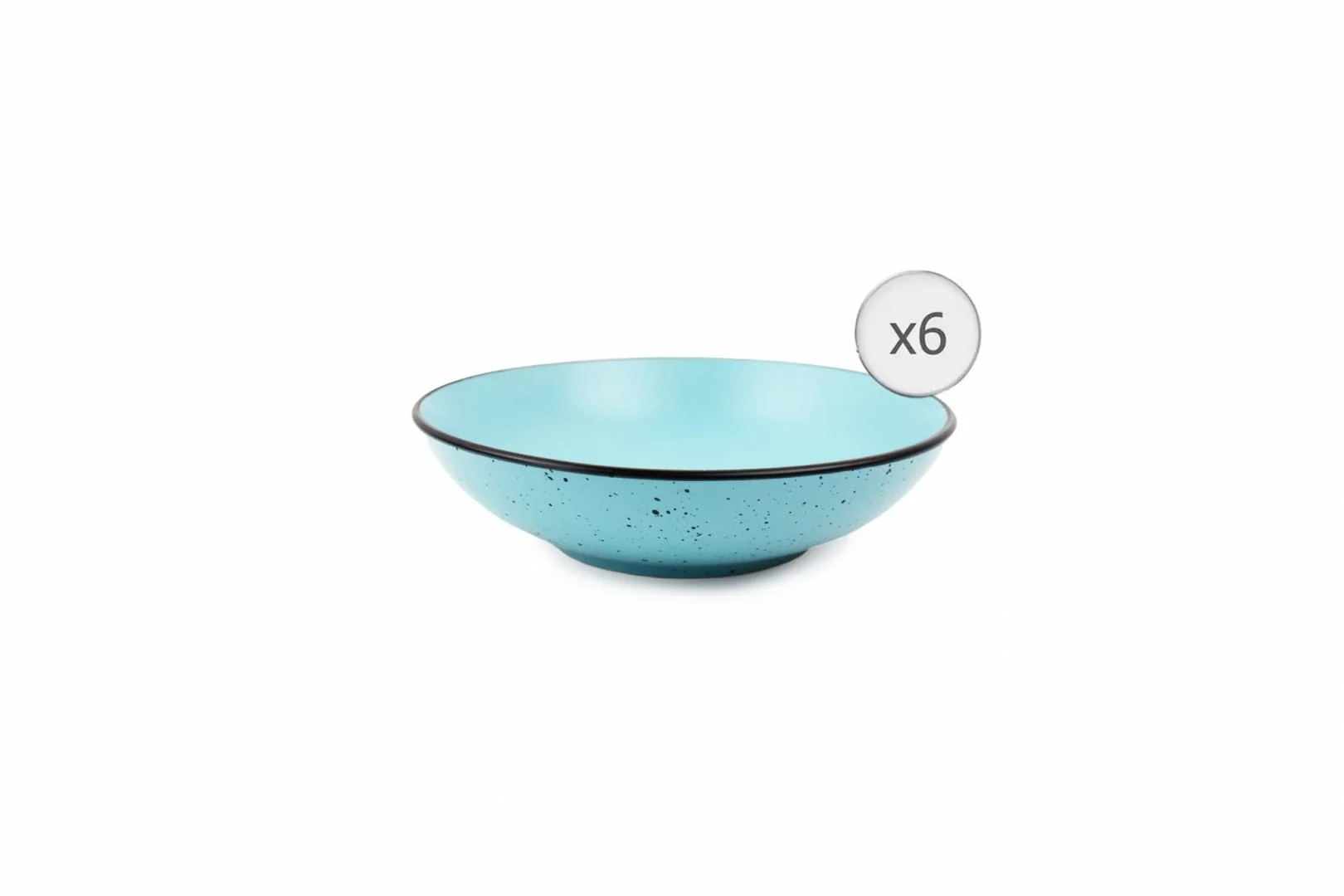 SET 6 FARFURII ADANCI, CERAMICA 20 CM, ELECTRA , ART OF DINING BY HEINNER