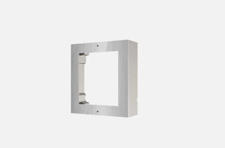 Panou frontal pentru un modul videointerfon modular Hikvision DS-KD- ACW1/S; montare aplicata; material otel inoxidabil; dimensiuni: 117mm x 1 07mm x4mm;