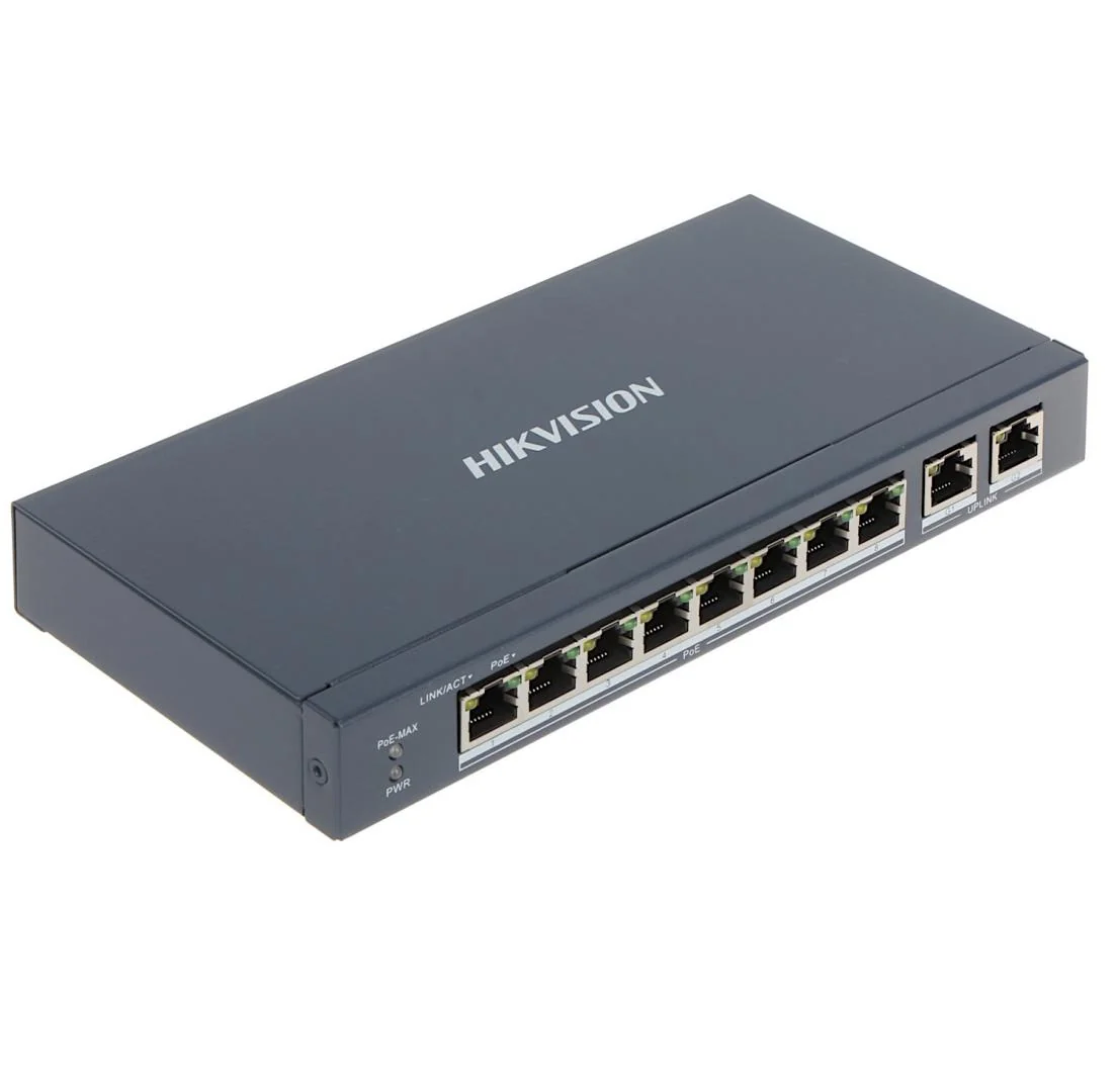Switch Hikvision DS-3E0310P-E/M, 8-port, PoE Hikvision