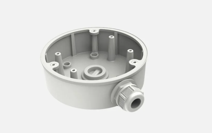 Doza conexiuni Hikvision DS-1280ZJ-PT6, material aliaj de aluminiu, dimensiuni: Φ137 mm × 42 mm, greutatate: 280 g Hikvision