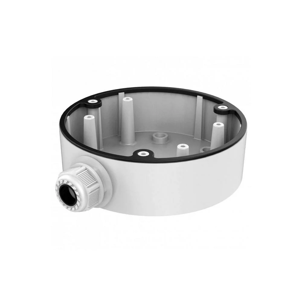 Doza conexiuni Hikvision DS-1280ZJ-DM46, material aliaj de aluminiu, dimensiuni: Ø 120 mm x 37.2 mm, greutate: 250 g Hikvision