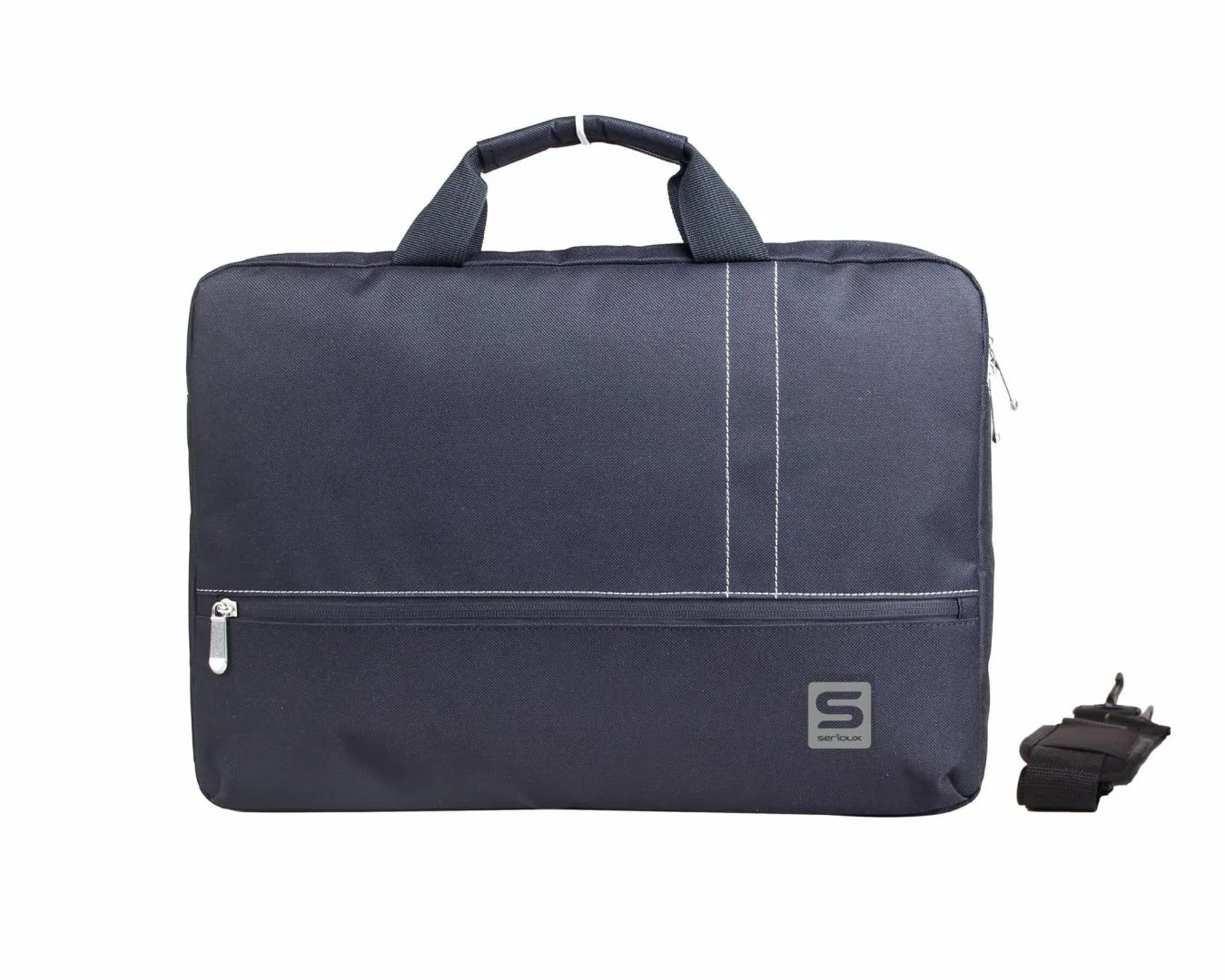 Geanta notebook Serioux, SRX-8915, dimensiuni: 42 x 4.5 x 29.5 cm, compartiment laptop: max 15.6", curea de umar ajustabila, material poliester