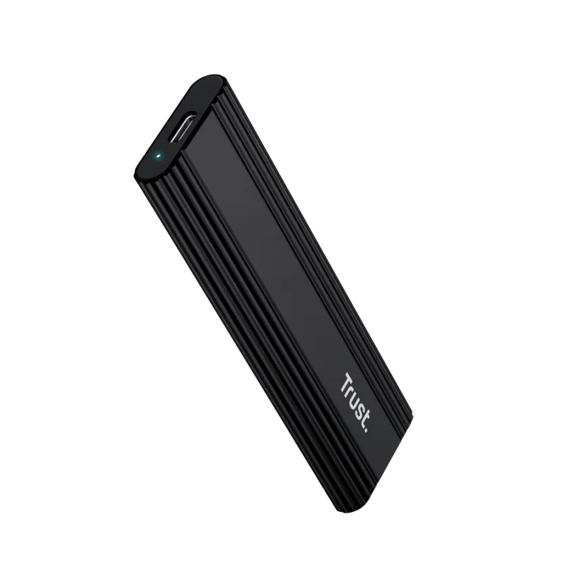 Enclosure Trust USB-C M.2 SSD, conectori USB-C, USB-A, viteza USB 10000 Mbps, lungime cablu 10cm, negru