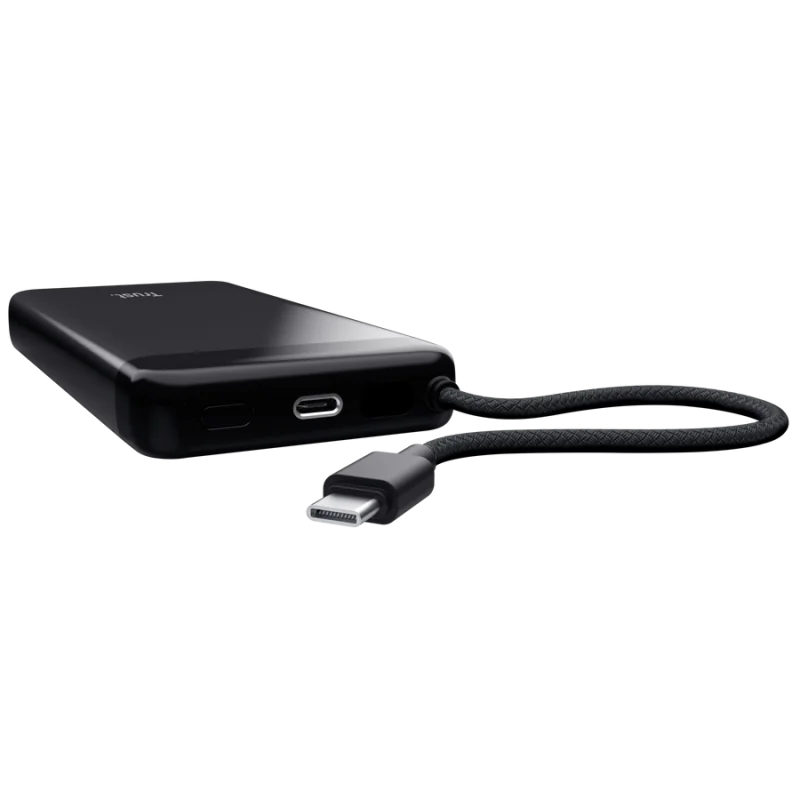 Baterie externa Trust Fiera, capacitate 20.000, 2 porturi USB, negru