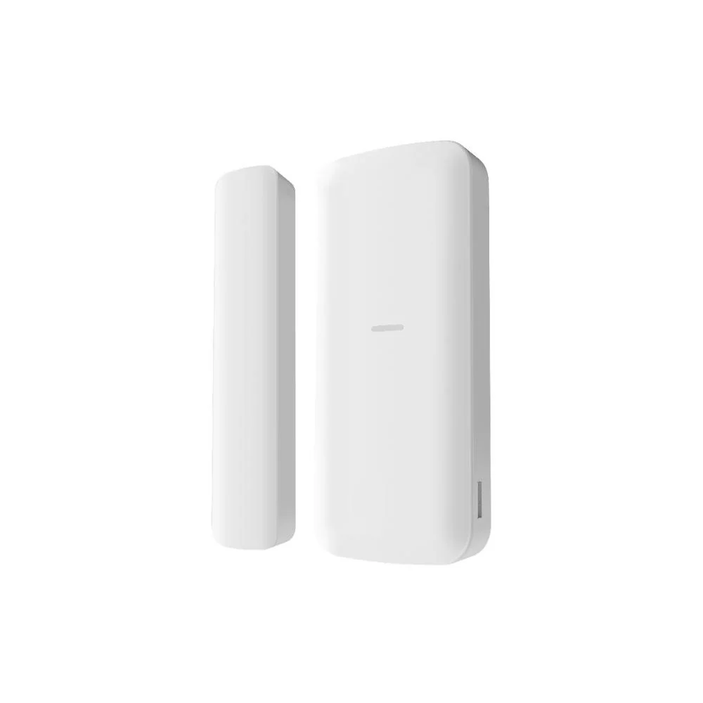 Contact magnetic wireless AXPRO Hikvision DS-PDMCS-EG2-WE, frecventa operare: 868 MHz, transmisie:  Tri-X Wireless, criptare: AES-128, distanta comunicare: 1200 m in camp deschis, metoda de detectie: deschidere contact, SSI(Signal Strength Indicators),