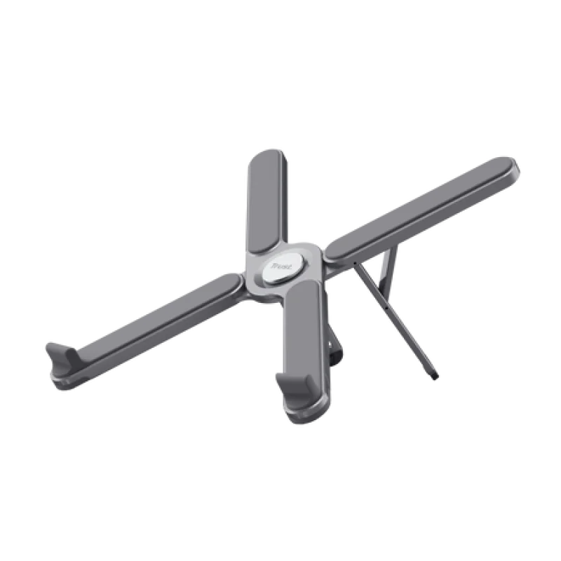 Stand laptop Trust Macy Foldable, ajustabil pe inaltime: 7 trepte, , dimensiune maxima laptop 17", greutate maxima suportata 20kg, material aluminiu