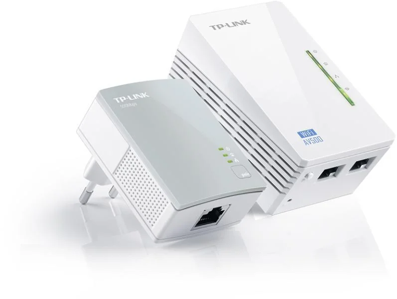 TP-Link, Adaptor PowerLine 300Mbps, Extender Wireless AV600 KIT, HomePlug AV,2 porturi 10/100Mbps, Butoane: Pair, Reset, Wi-Fi/Wi-Fi Clone, Aria de acoperire, 300 metri prin circuitul electric, 2.4- 2.4835GHz, ConČinut Pachet: Powerline Ethernet Adapter