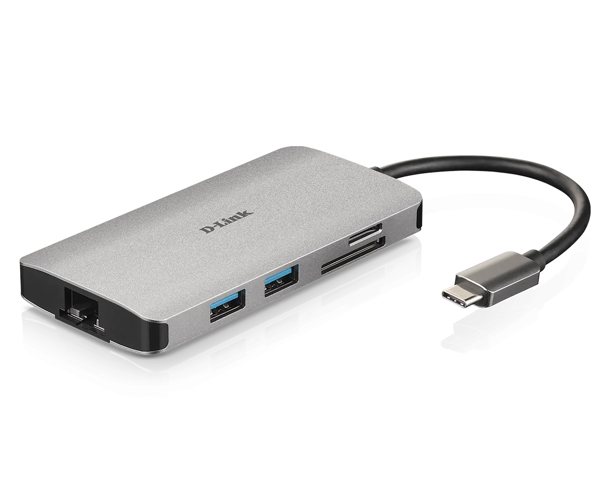 Hub USB DLINK DUB-M810, 8 porturi 3.0, gri