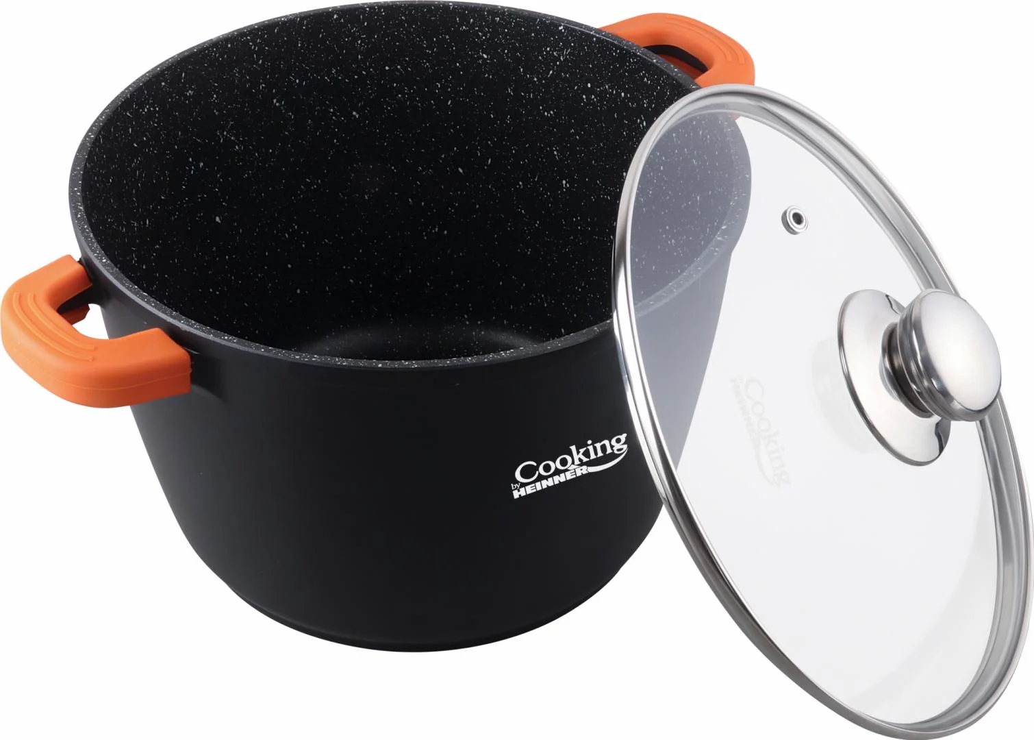 OALA ALUMINIU TURNAT+CAPAC, 24 cm x 16.5 CM , 6.3 L, DARK LINE, COOKING  BY HEINNER 