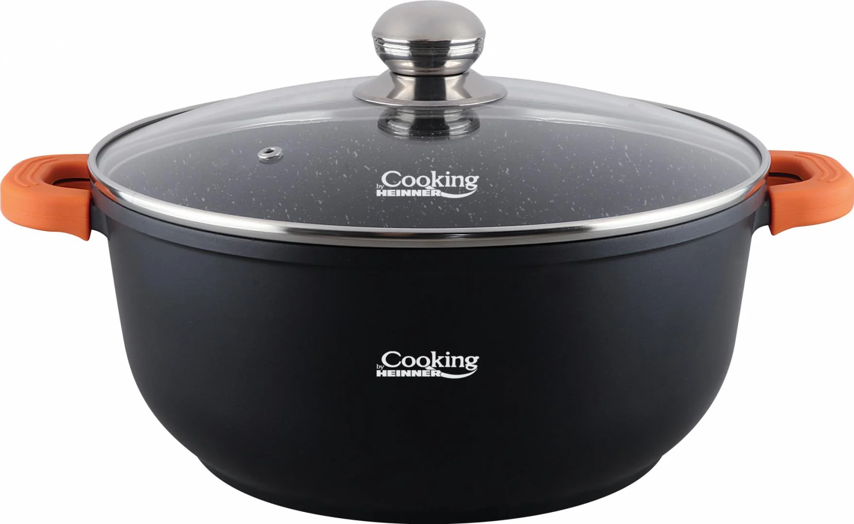 SEMIOALA ALUMINIU TURNAT+CAPAC, 40x17.5 cm, 18.5 L, DARK LINE, COOKING  BY HEINNER