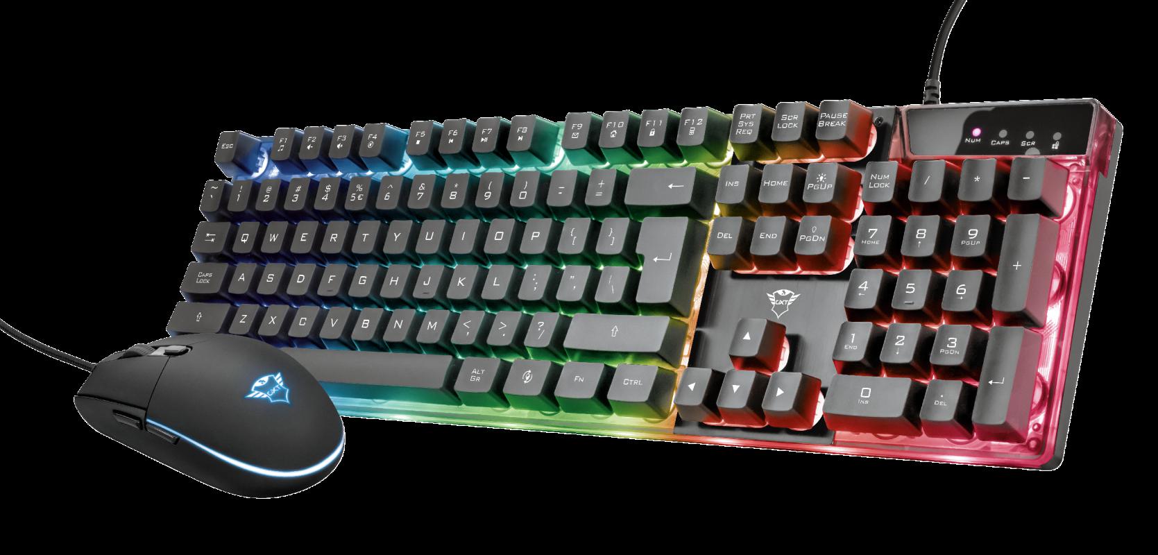 Kit Tastatura + Mouse Trust GXT 838 Azor Gaming Combo, negru | Altamag.ro