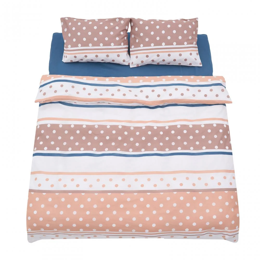 Lenjerie dubla 100% bumbac 4 piese, Polka Heinner