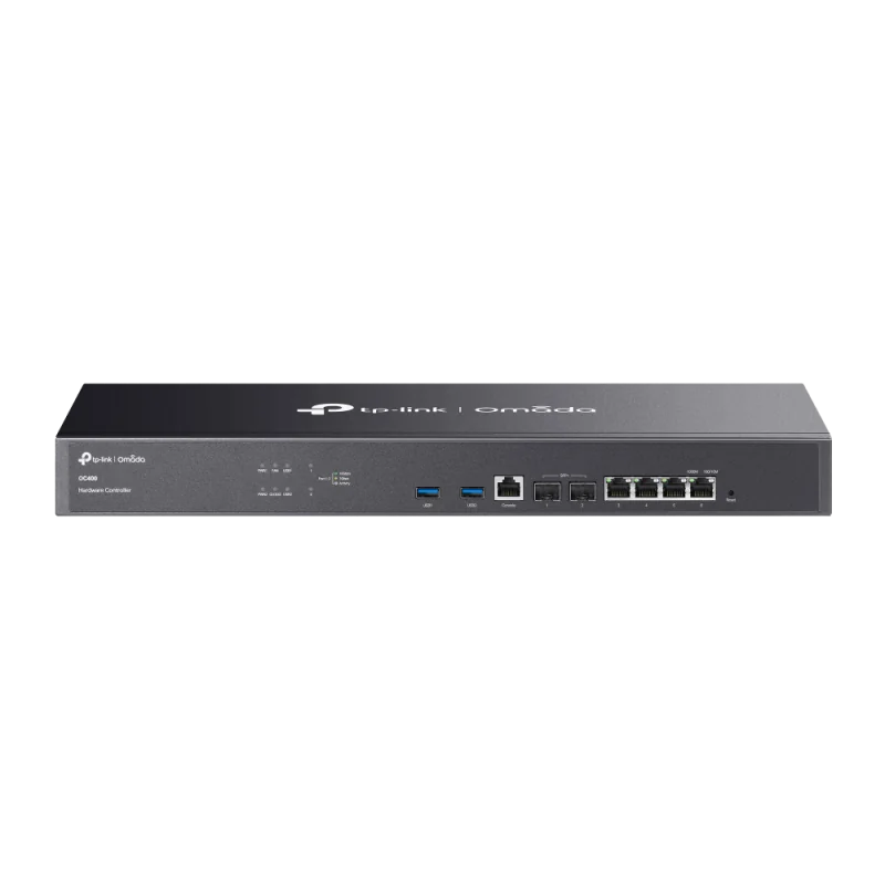 Omada Hardware Controller PORT: 2× 10G SFP+ Slots, 4× 10/100/1000 Mbps Ethernet Ports, 2× USB 3.0 Port, 1× RJ45 Console Port FEATURE: Cloud Access, Centralized Management for up to 1000 Omada EAPs, 200 Omada switches and 100 Omada gateways, Multi-site