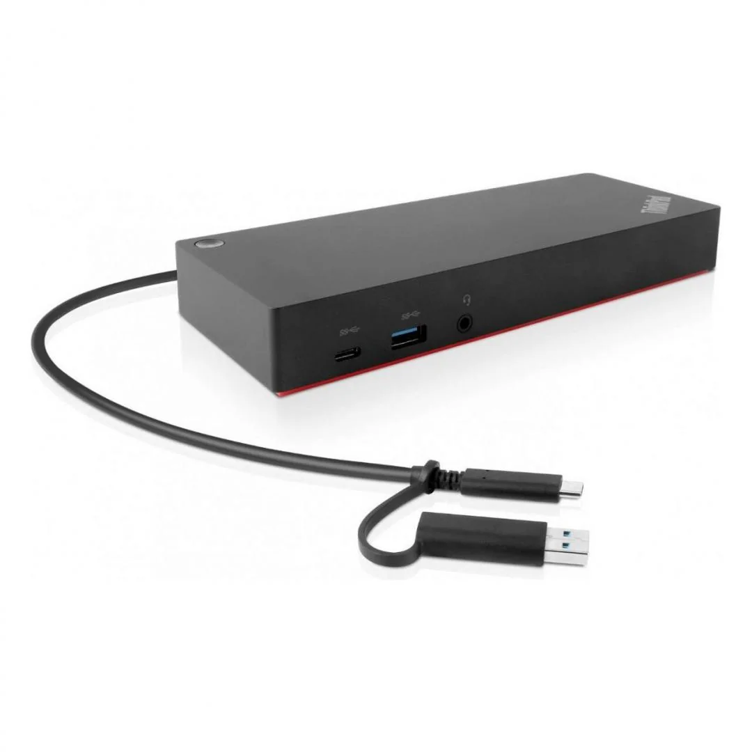 Lenovo ThinkPad Hybrid USB-C with USB-A Dock, I/O Ports: 1x USB-C (Data, 5V/3A power), 3x USB 3.1 Gen2 (10 Gbps, 1 always-on), 2x USB 2.0, Video Ports: 2x DisplayPort 1.2, 2x HDMI, 1x 3.5 mm Stereo/Mic Combo Port, Max Number of External Monitors 2,