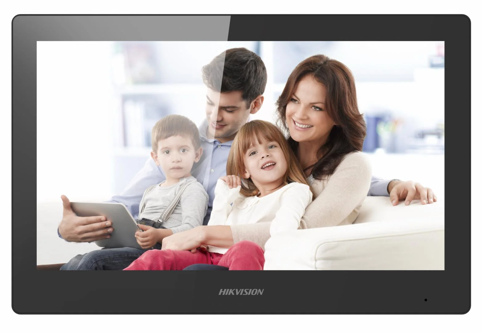 Monitor videointerfon WIFI modular 10" color Hikvision DS-KH8520-WTE1/EU; ecran LCD 10" color cu touch screeen, rezolutie ecran 1024 ×600; design modern; Conectivitate: Retea wireless: Wi-Fi 802.11b/g/n;Network:10/100 Mbps self adaptive network; TCP/IP,