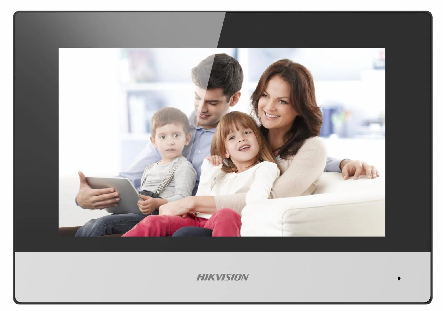 Monitor videointerfon WIFI modular 7" color Hikvision DS-KH6320-WTE1/EU;ecran LCD 7" color cu touch screeen, rezolutie ecran 1024 × 600; designmodern; Conectivitate: Retea wireless: Wi-Fi 802.11b/g/n; Network:10/100Mbps self adaptive network ; TCP/IP,