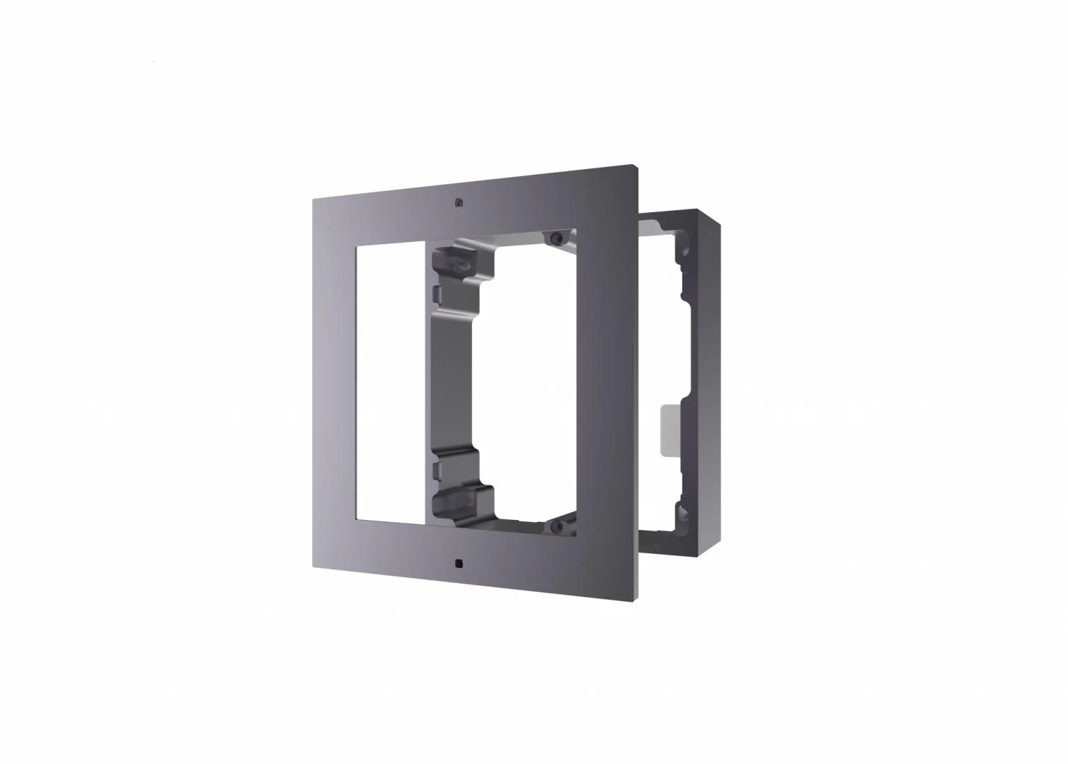 Panou frontal pentru un modul videointerfon modular Hikvision DS-KD-ACW1; montare aplicata; material aluminiu; dimensiuni: 117mm x 1 07mm ×4mm;