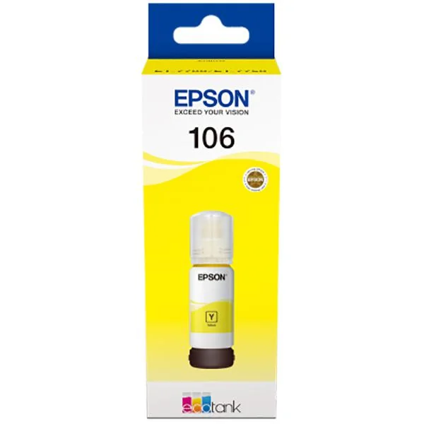 Cartus cerneala Epson 106 ECOTANK , yellow, capacitate 70ml, pentru L7160, L7180. Epson