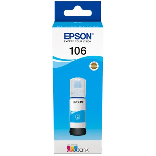 Cartus cerneala Epson 106 ECOTANK , cyan, capacitate 70ml, pentru L7160, L7180. Epson
