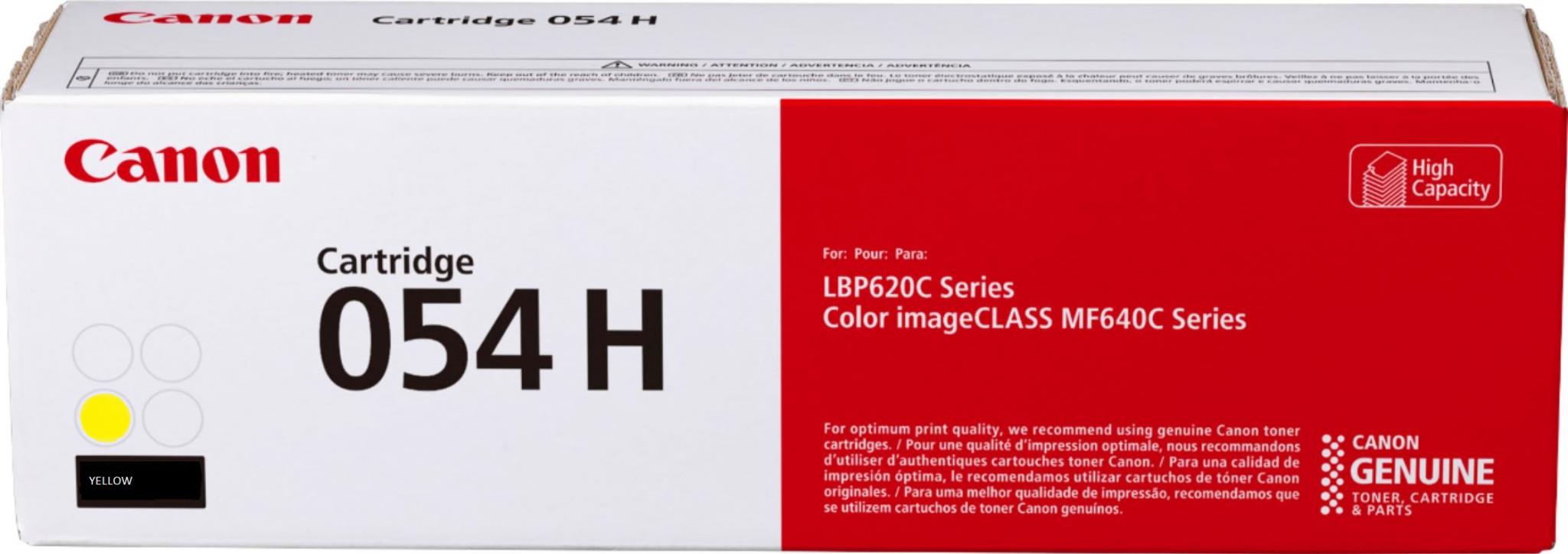 Toner Canon CRG054H yellow, High yeld, capacitate 2.3k pagini, pentru LBP62x, MF64x. | Altamag.ro