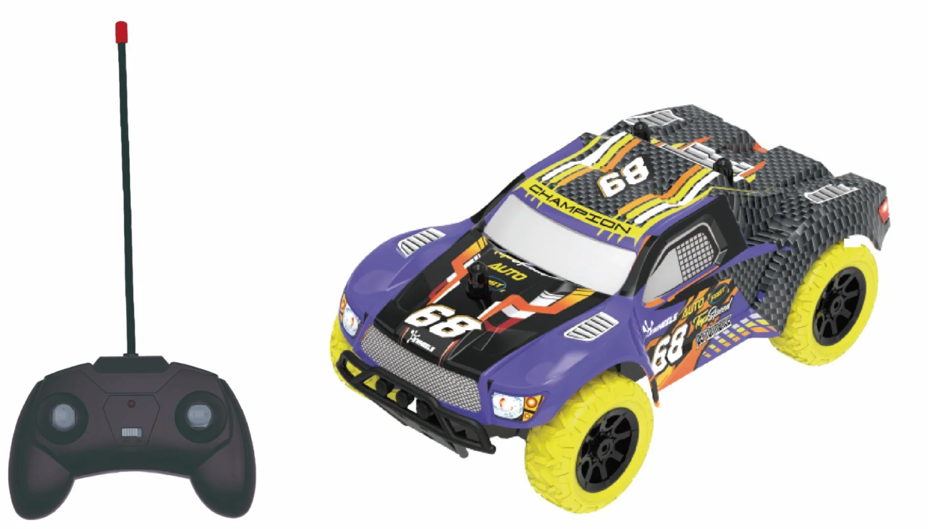 MASINUTA CU TELECOMANDA NITRO RACER,  SCARA 1/24, 19CM, ALBASTRU Cevodle