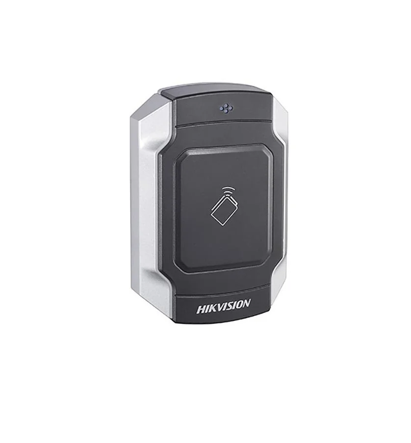 Cititor de card Mifare, DS-K1104M; Reads Mifare 1 card, Supports RS485 and Wiegand(W26/W34) protocol; Tamper-proof alarm, Dust-proof, IP65, Vandal Proof, IK10, Applied for 86 and 120 Gang Box;