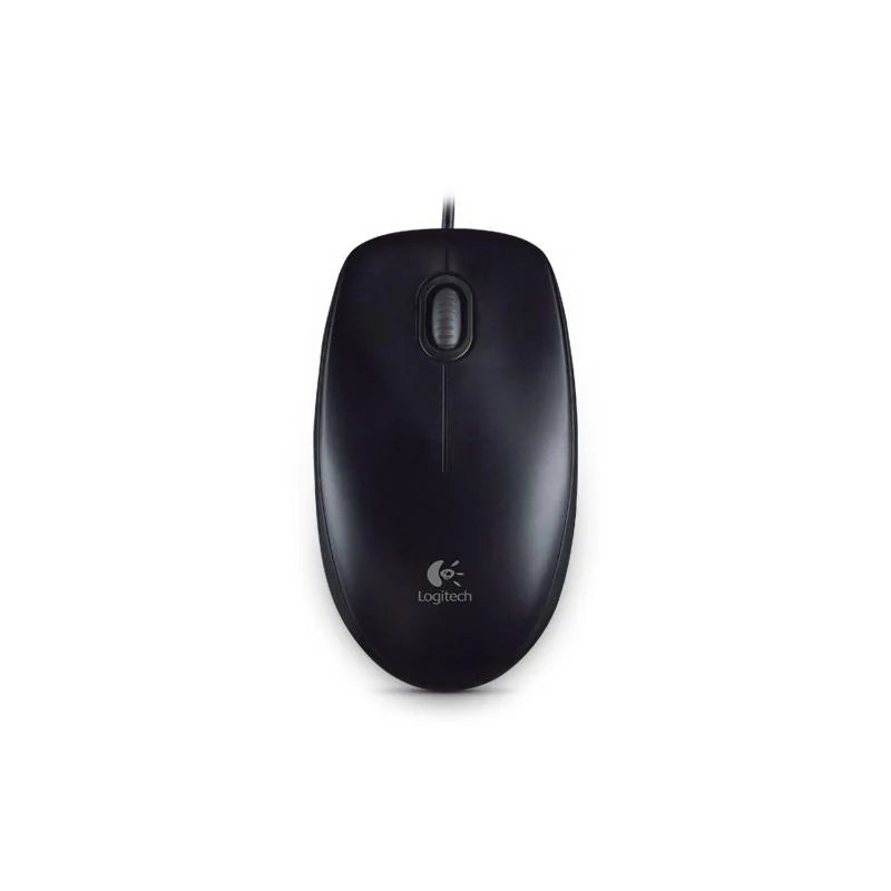 Mouse Logitech B100, optic, interfata USB, rezolutie 800 DPI, 4 butoane, negru Logitech