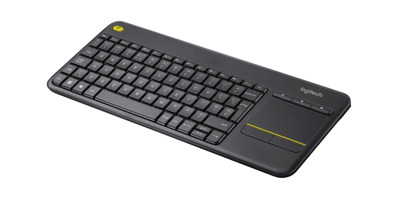 Tastatura wireless Logitech Touch K400 Plus, interfata USB, cu touchpad, dimensiuni 354.3 x 139.9 x 23.5 mm, negru Logitech