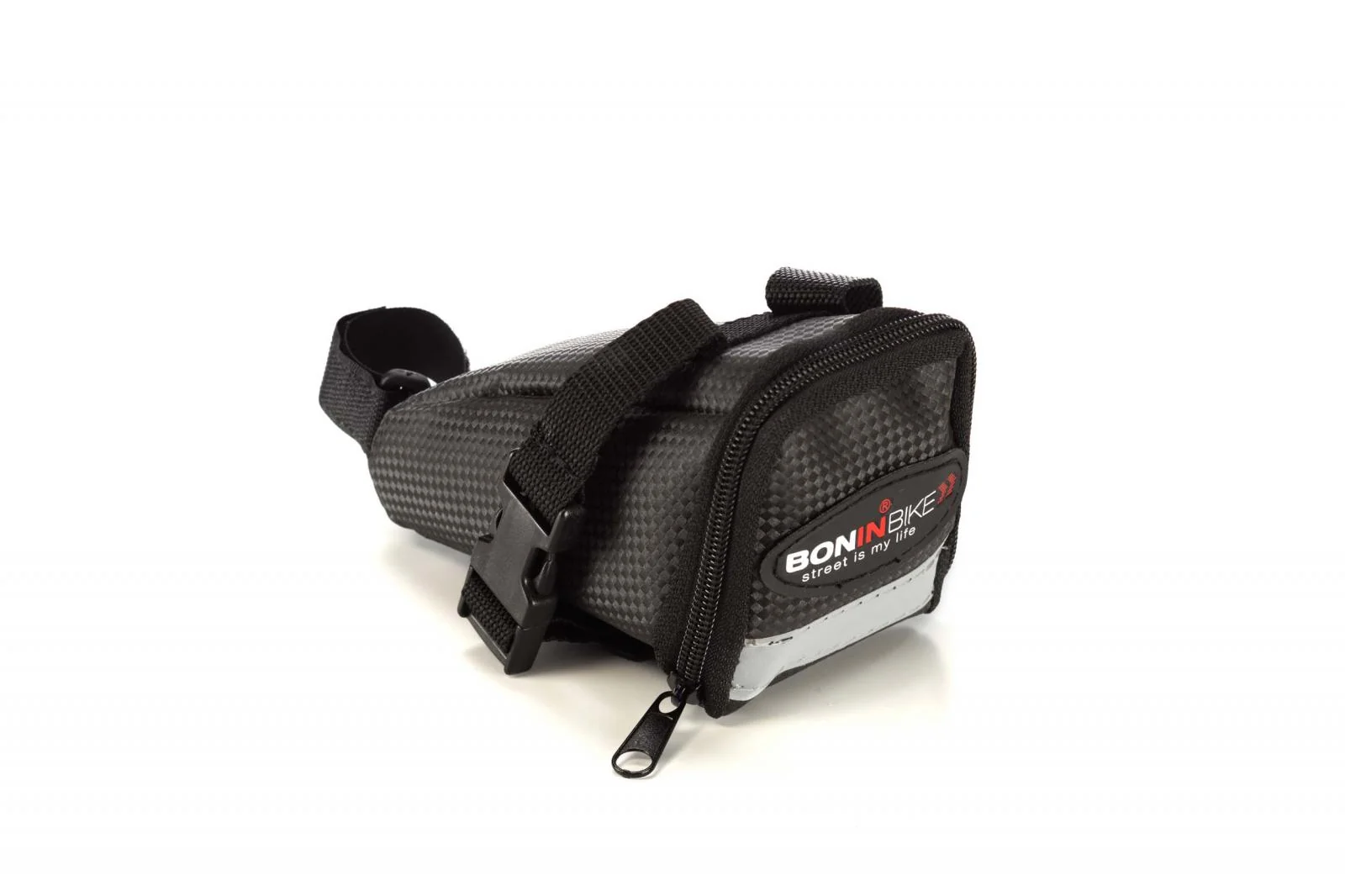 BORSETA SA BONIN 14X7X8CM NEGRU CARBON Pegas
