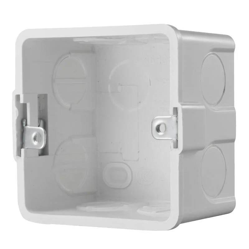 Gang Box Hikvision, DS-KAB86; Convenient design available for indoorstation wall mounting; Made of the insulating material. Hikvision