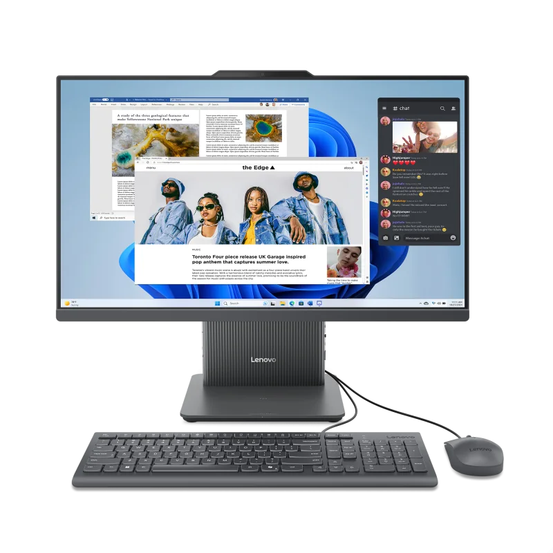 All-in-One Lenovo IdeaCentre AIO 24ARR9 23.8" FHD (1920x1080) IPS Anti-glare 250nits, 100Hz, 99% sRGB, hardware low blue light, 3-side borderless, non-touch, AMD Ryzen™ 5 7535HS (6C / 12T, 3.3 / 4.55GHz, 3MB L2 / 16MB L3), video Integrated AMD Radeon™