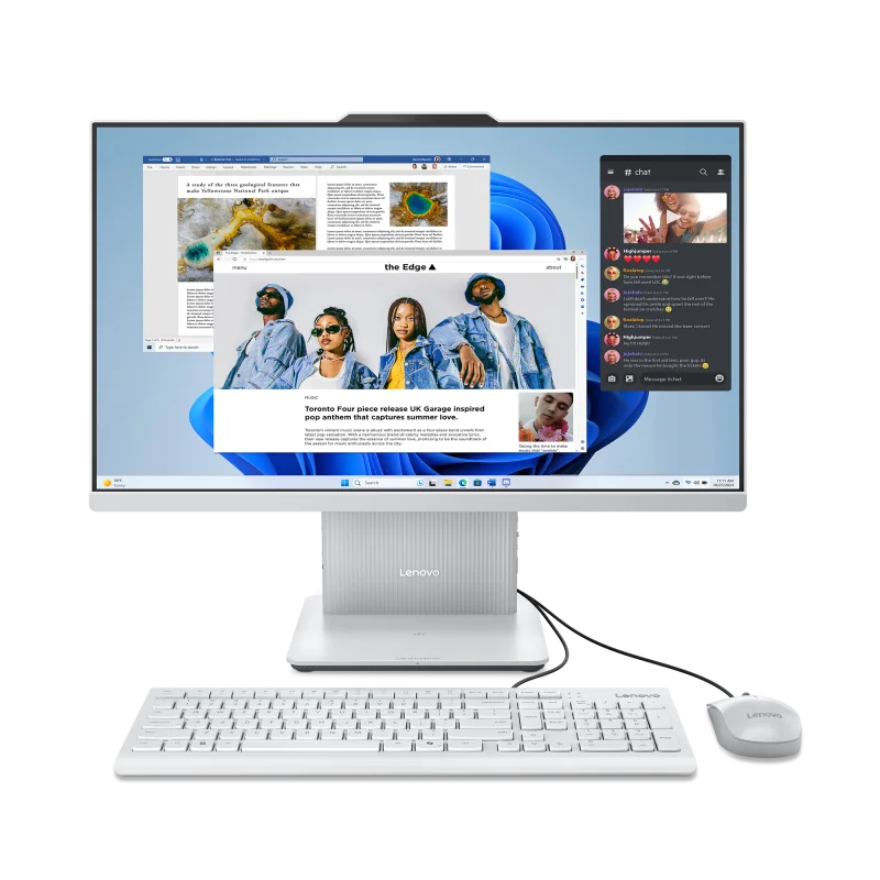 All-in-One Lenovo IdeaCentre AIO 24ARR9 23.8" FHD (1920x1080) IPS Anti-glare 250nits, 100Hz, 99% sRGB, hardware low blue light, 3-side borderless, non-touch, AMD Ryzen™ 5 7535HS (6C / 12T, 3.3 / 4.55GHz, 3MB L2 / 16MB L3), video Integrated AMD Radeon™