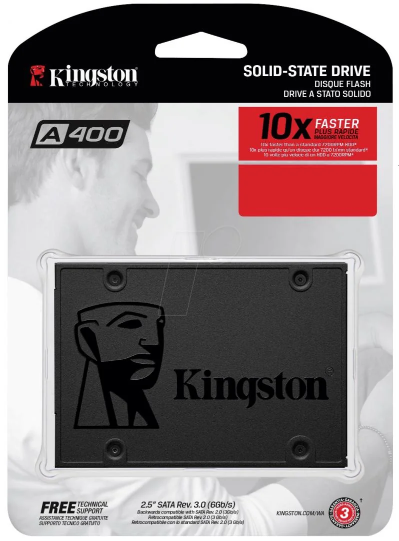 SSD Kingston A400, 480GB, 2.5", SATA III Kingston