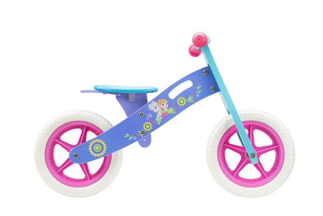 WOODEN BALANCE BIKE, SEVEN, MODEL FROZEN, 12 INCH, MOV BLUE Pegas