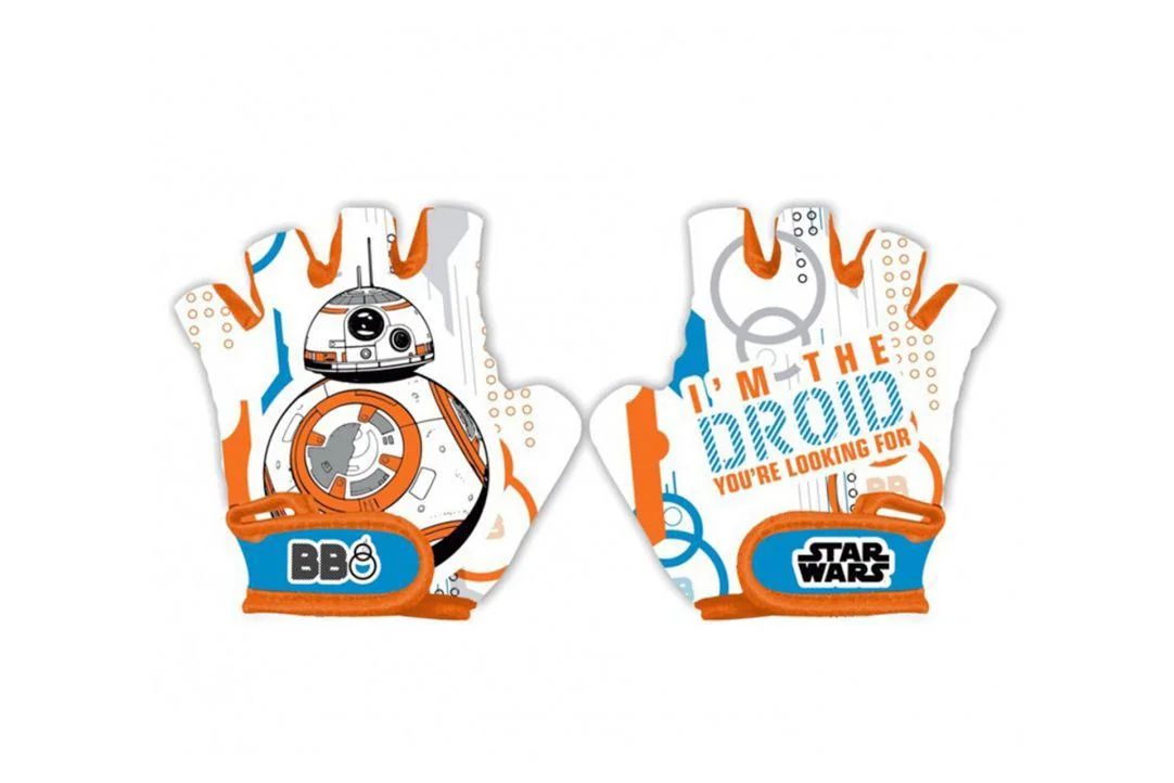 MANUSI PENTRU BICICLETA SEVEN, MODEL STAR WARS, ALB PORTOCALIU Pegas