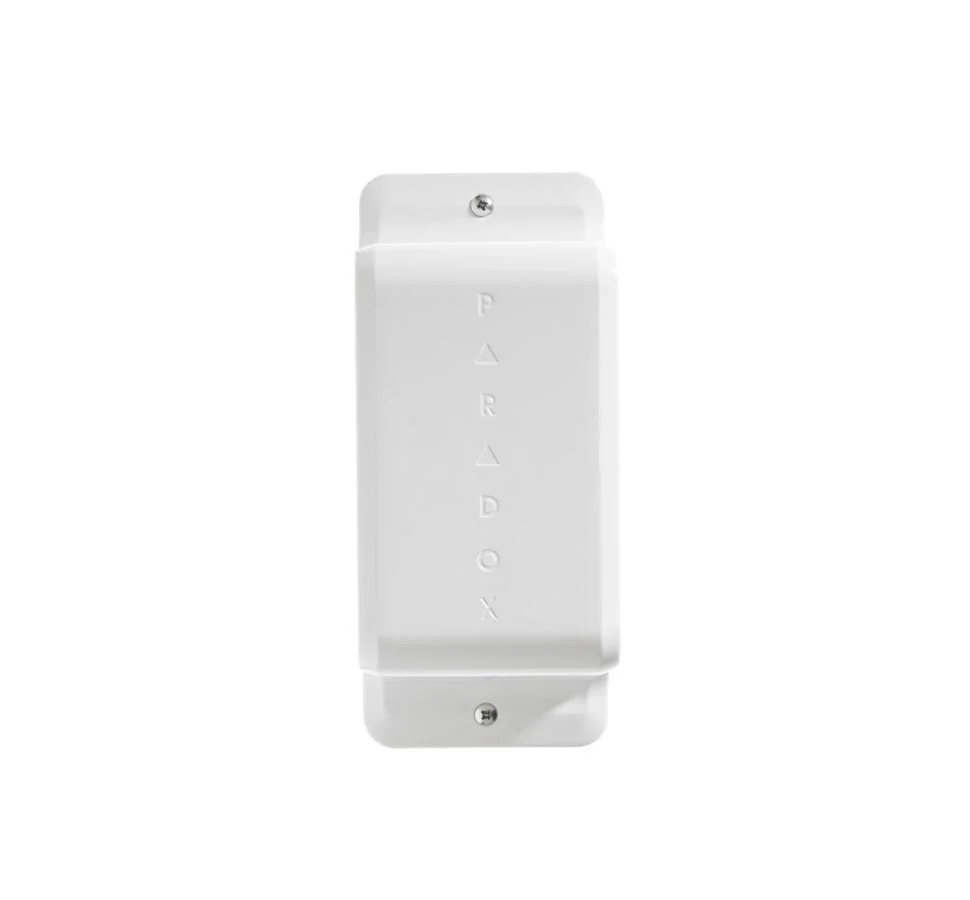 Detector digital cu vedere laterală, Paradox NV780MX, și 4 senzori duali cu anti-mascare și imunitate la animale - seria ENVY; modelul încorporează 2 detectoare IR pasive, dispuse la 180°, cu câte 2 elemente de detecție (total 8 raze înguste); NV780MX -