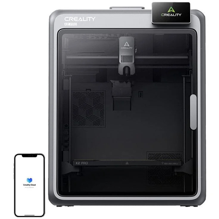 CREALITY K2 PRO FDM 3D PRINTER, Tehnologie: FDM, volum printare: 300 x 300 x 300mm, Dimensiuni produs: 445 × 477 × 573 mm, 23.7kg, Viteza printare: 600 mm/s, Accelerare: 20.000 mm/s, Temperatura duza max: 300 ° C, Motoare Step-Servo, Temperatura max