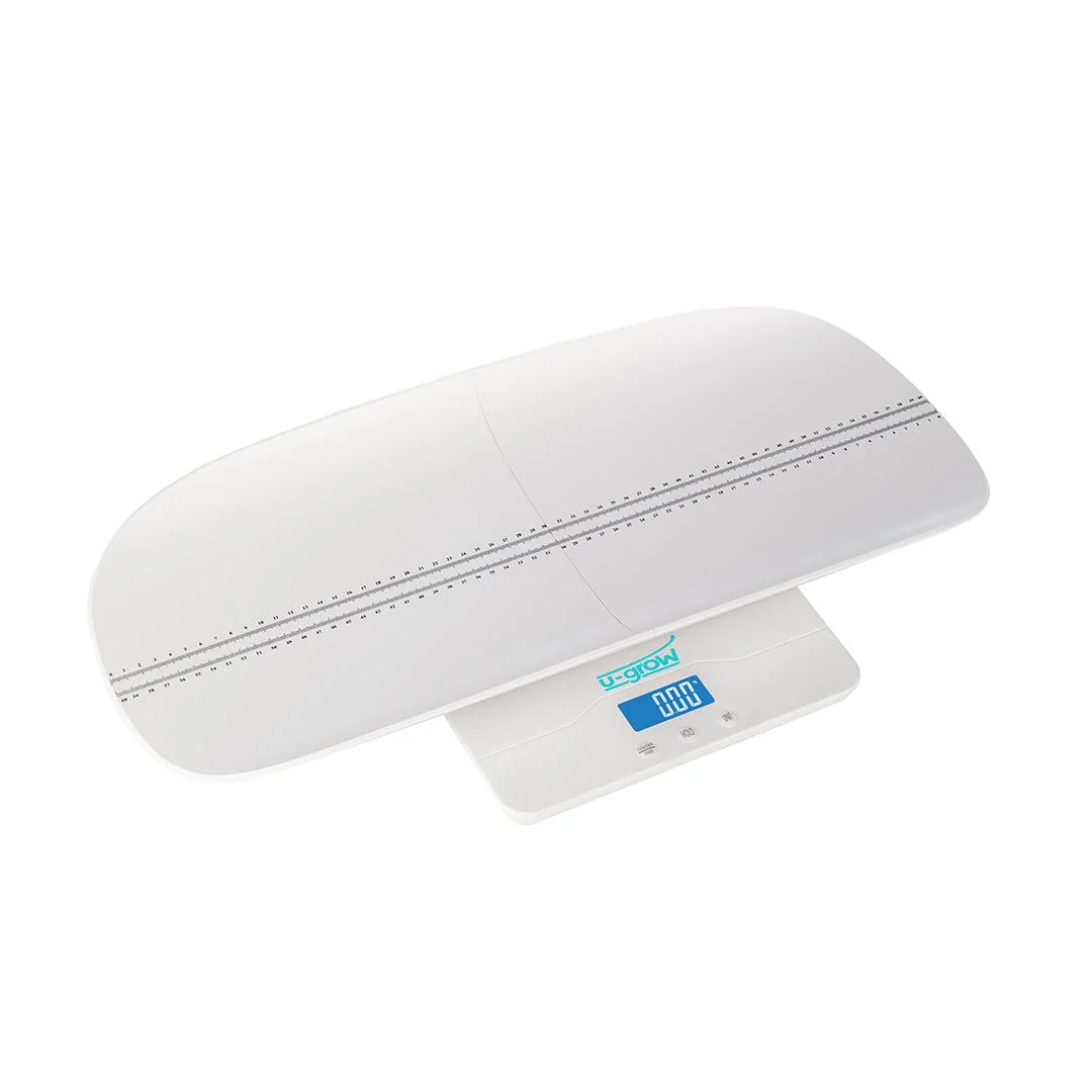 Cantar digital corporal 2in1 pentru bebe si mama, U-Grow, Display LED, Auto off, Functie Tara, 100kg, Alb U-Grow