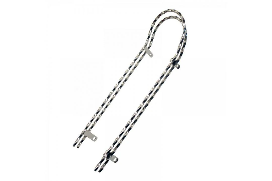 Sissy bar suport sa, profil patrat torsionat, dublu,lungime 18 inch, pentru roti de 20, material Otel, Crom Pegas