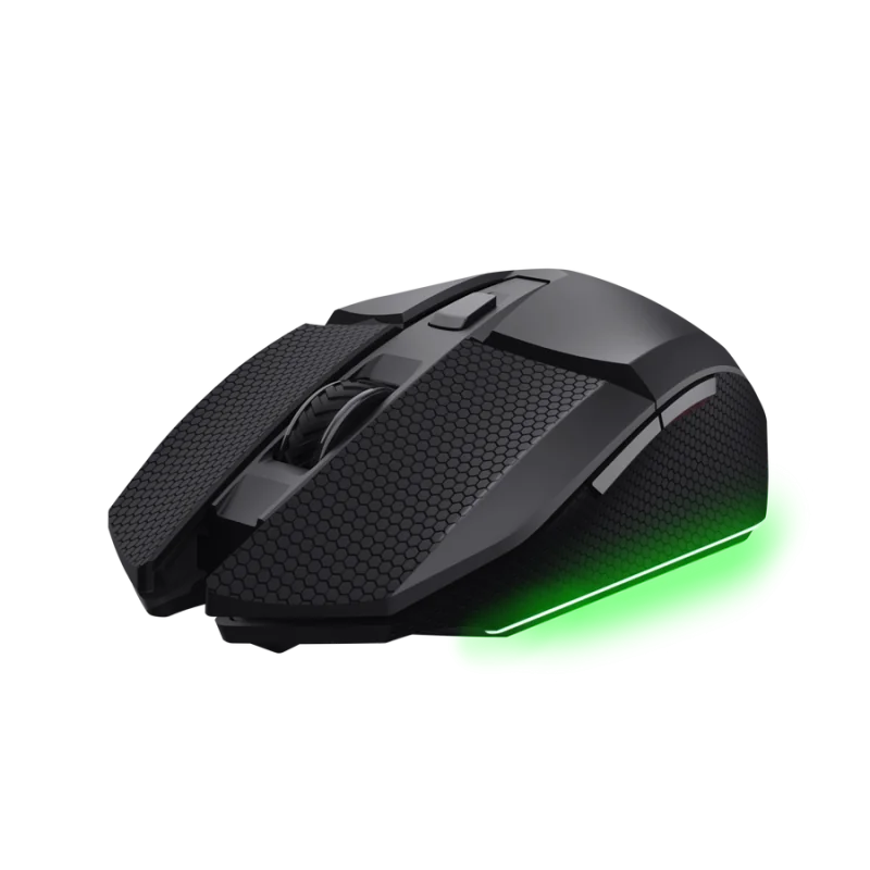 Mouse wireless Trust GXT 122 Felox, optic, rezolutie maxima 10000 dpi, 7 butoane, negru
