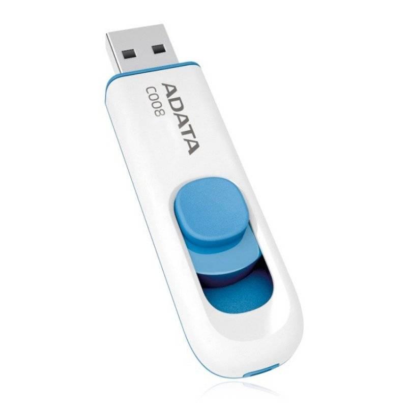Memorie USB Flash Drive Adata C008, 32GB, USB 2.0, alb | Altamag.ro